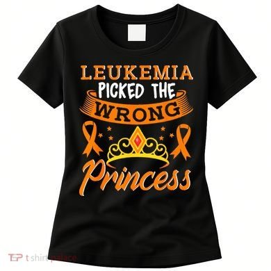 Leukemia Picked The Wrong Princess Cancer Awareness Women's T-Shirt