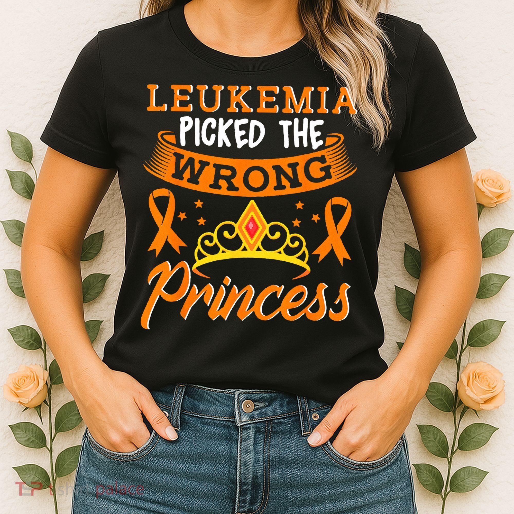 Leukemia Picked The Wrong Princess Cancer Awareness Women's T-Shirt