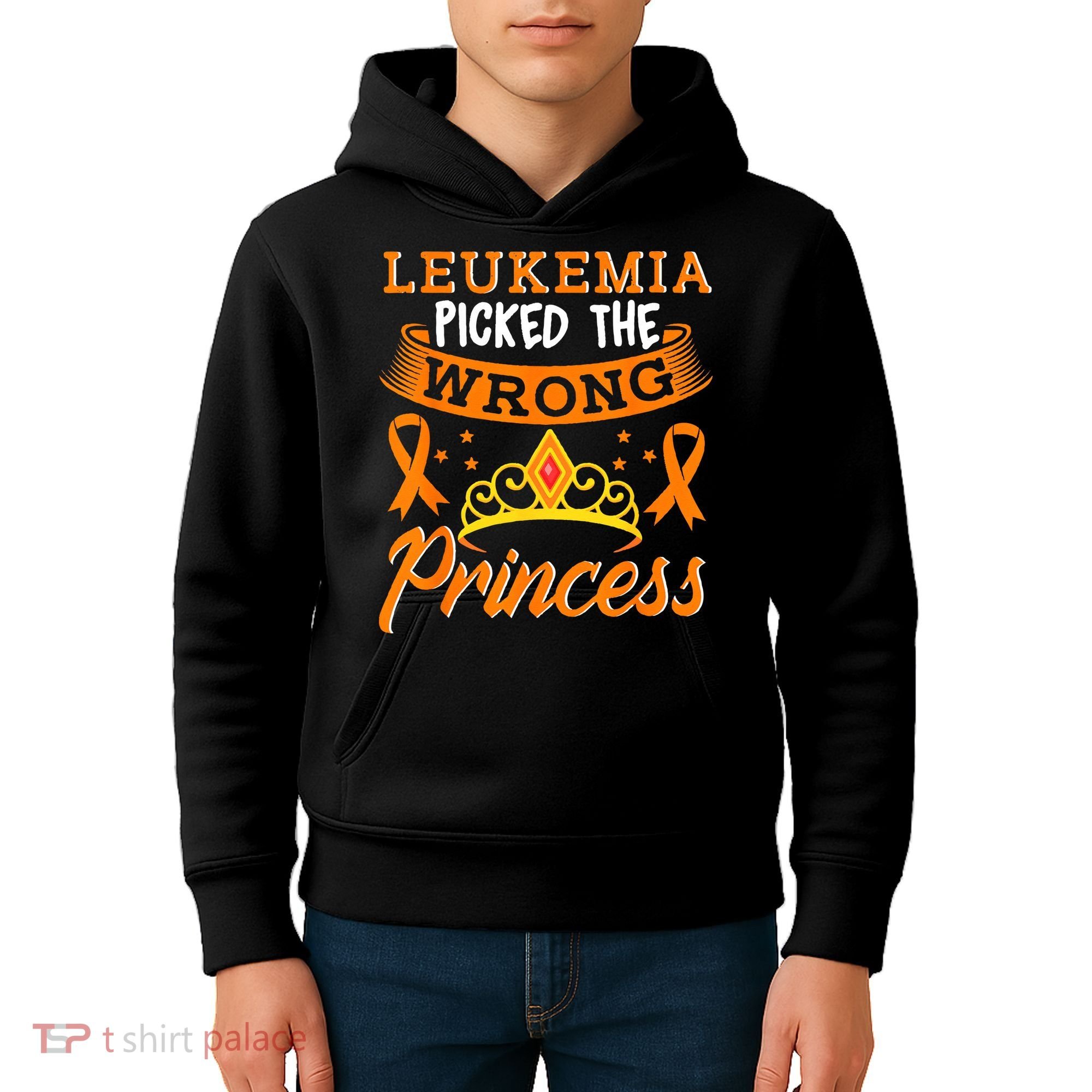 Leukemia Picked The Wrong Princess Cancer Awareness Kids Hoodie