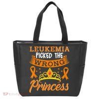 Leukemia Picked The Wrong Princess Cancer Awareness Tote Bag thumb 0