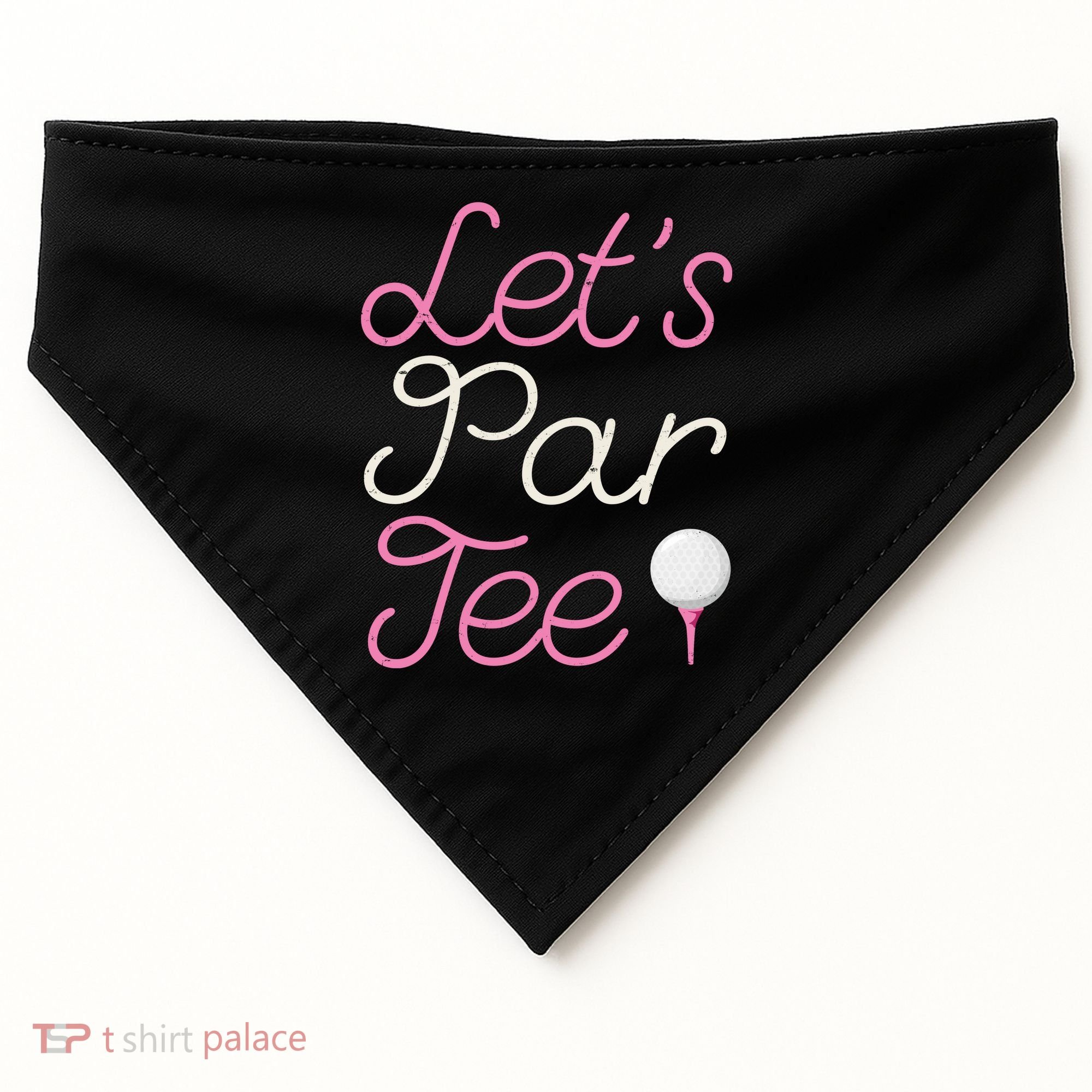 Lets Par Tee Funny Party Golf USA-Made Doggie Bandana