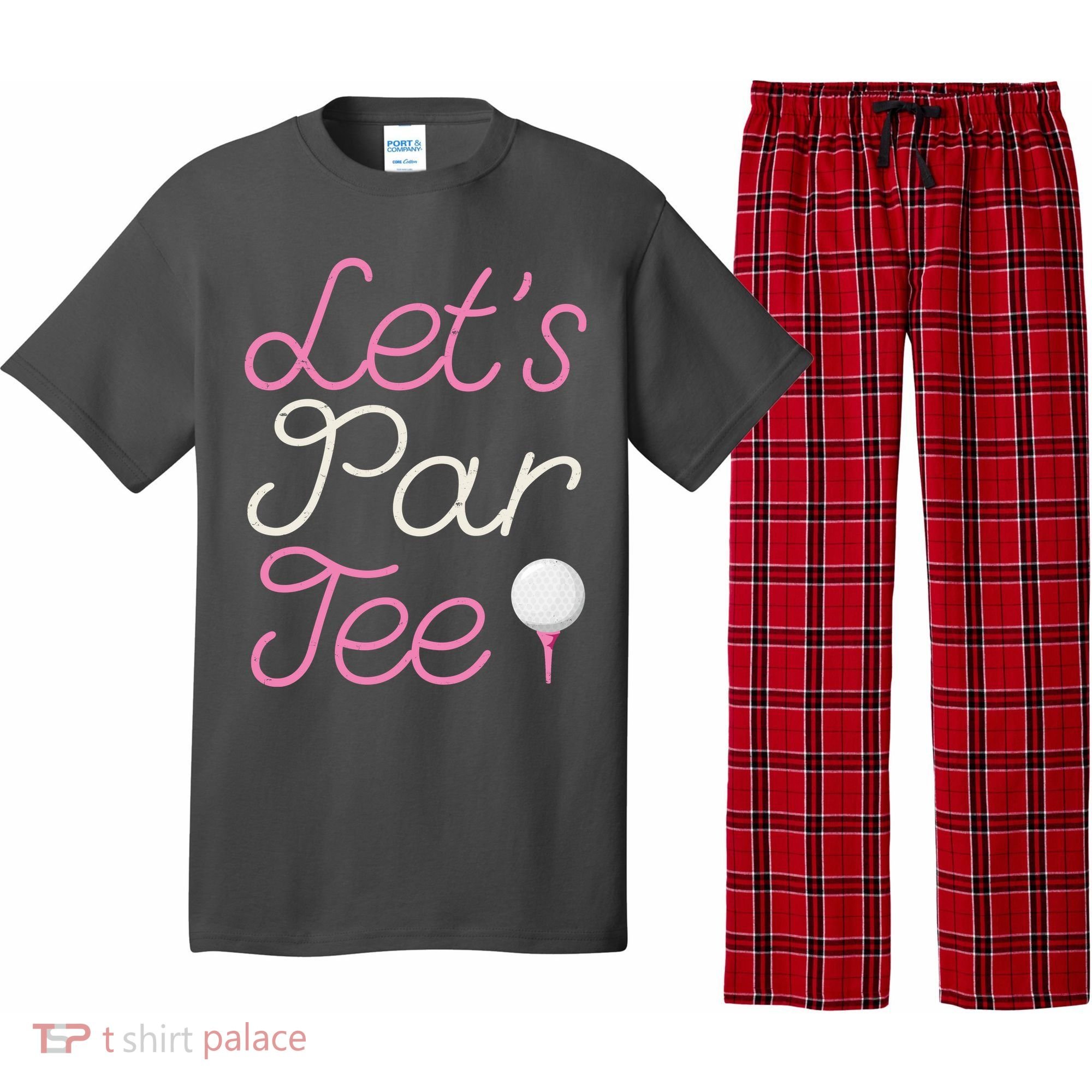 Lets Par Tee Funny Party Golf Pajama Set