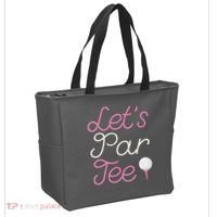 Lets Par Tee Funny Party Golf Tote Bag thumb 2