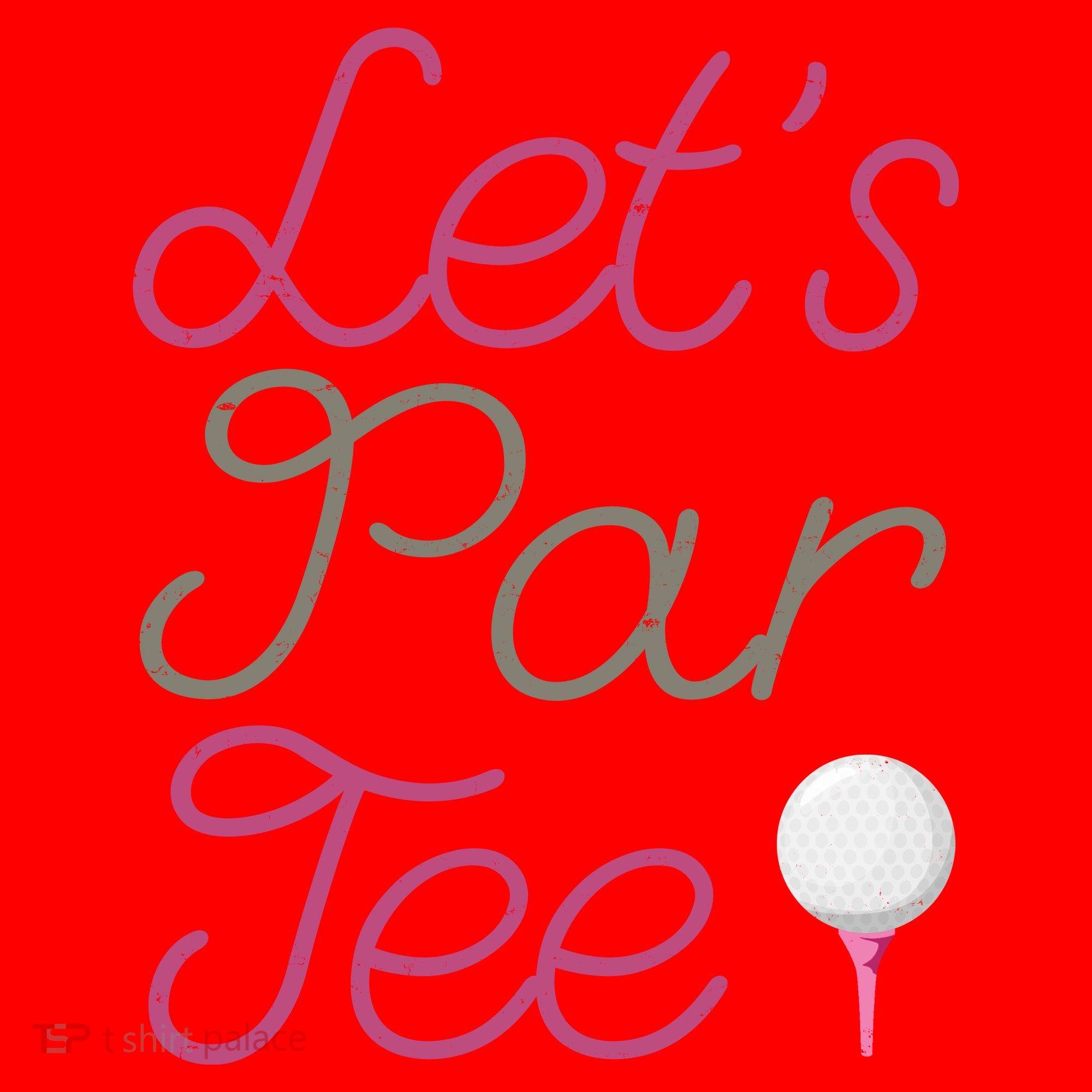Lets Par Tee Funny Party Golf Santa Hat
