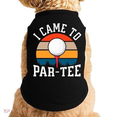 Let's Par Tee Partee Funny Golfing Retro Vintage Golfer Doggie Tank