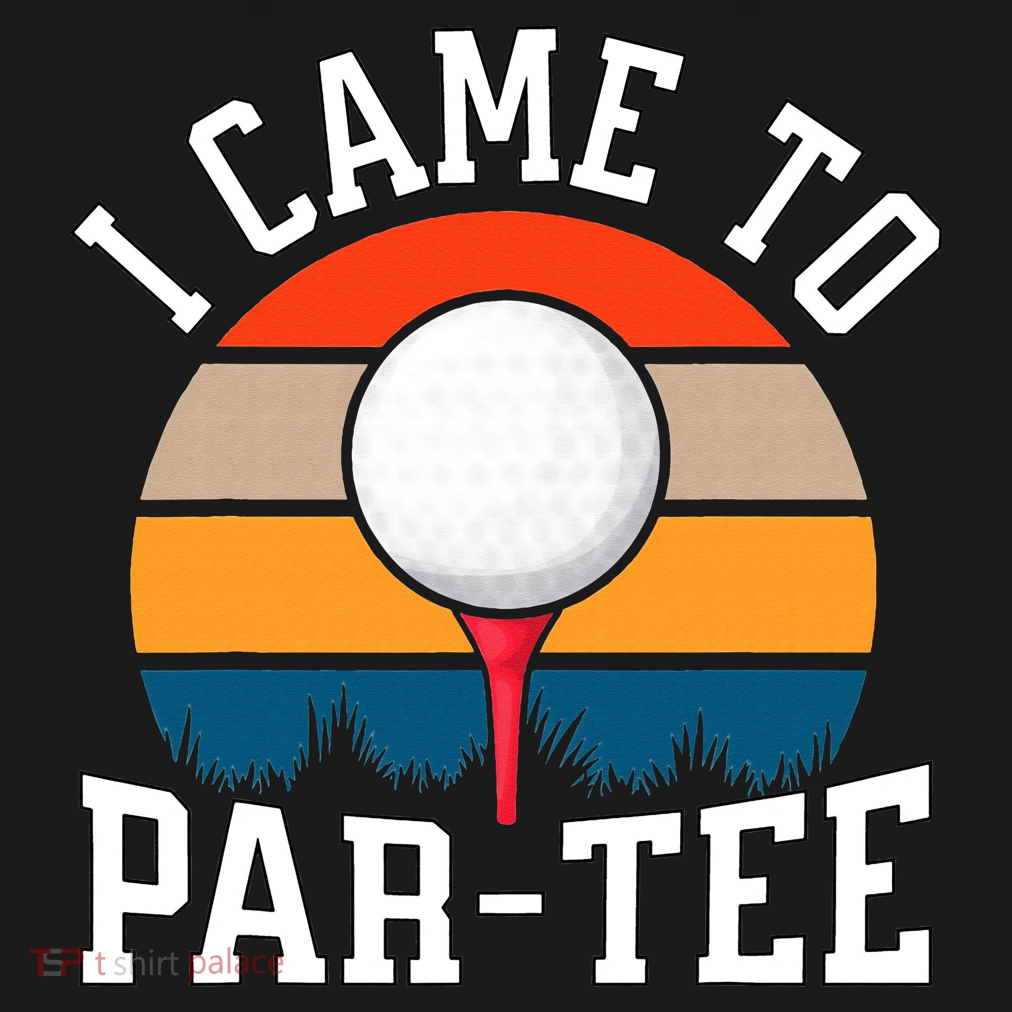 Let's Par Tee Partee Funny Golfing Retro Vintage Golfer T-Shirt
