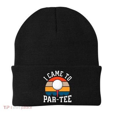 Let's Par Tee Partee Funny Golfing Retro Vintage Golfer Beanie