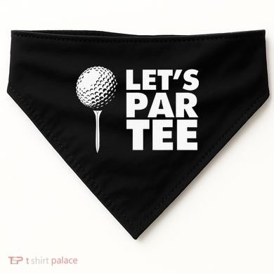 Lets Par Tee Funny Golf Lover Game Day USA-Made Doggie Bandana
