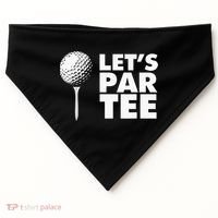 Lets Par Tee Funny Golf Lover Game Day USA-Made Doggie Bandana thumb 0