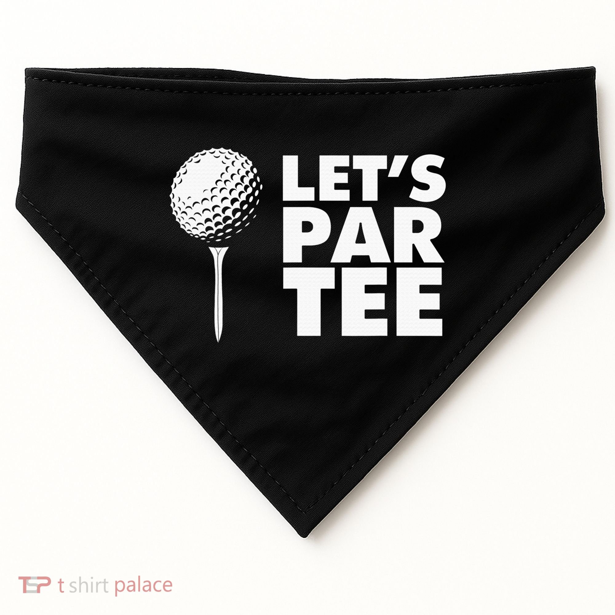 Lets Par Tee Funny Golf Lover Game Day USA-Made Doggie Bandana
