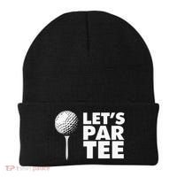Lets Par Tee Funny Golf Lover Game Day Beanie thumb 0
