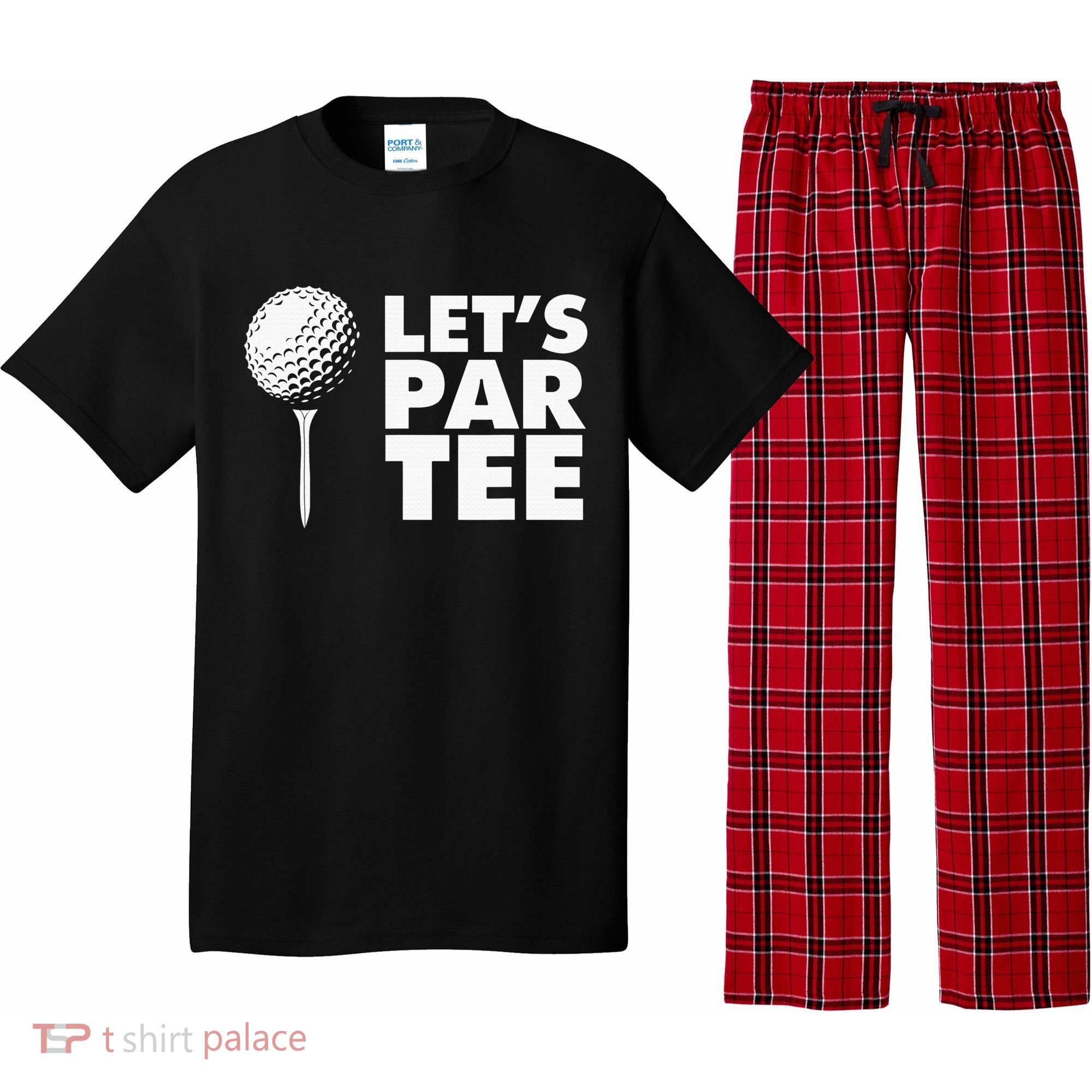 Lets Par Tee Funny Golf Lover Game Day Pajama Set
