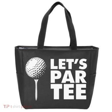 Lets Par Tee Funny Golf Lover Game Day Tote Bag