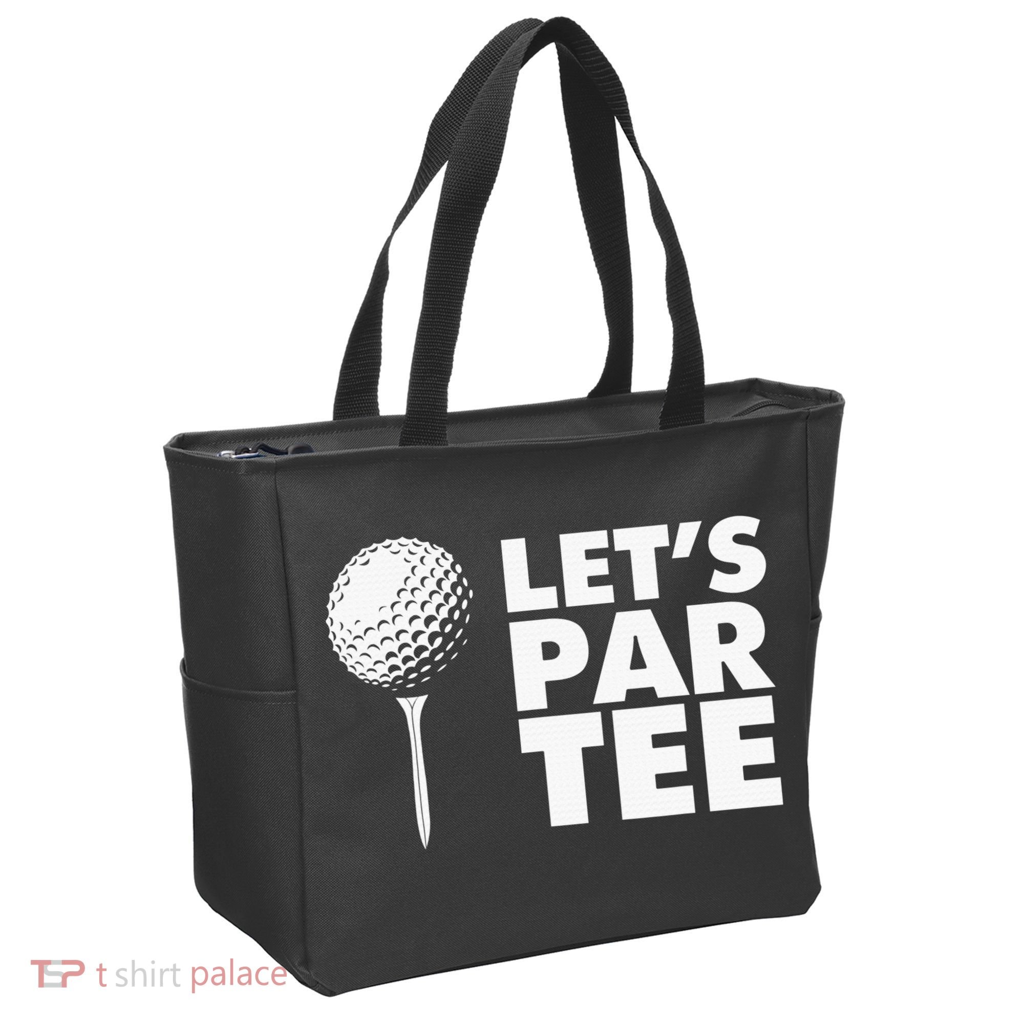 Lets Par Tee Funny Golf Lover Game Day Tote Bag