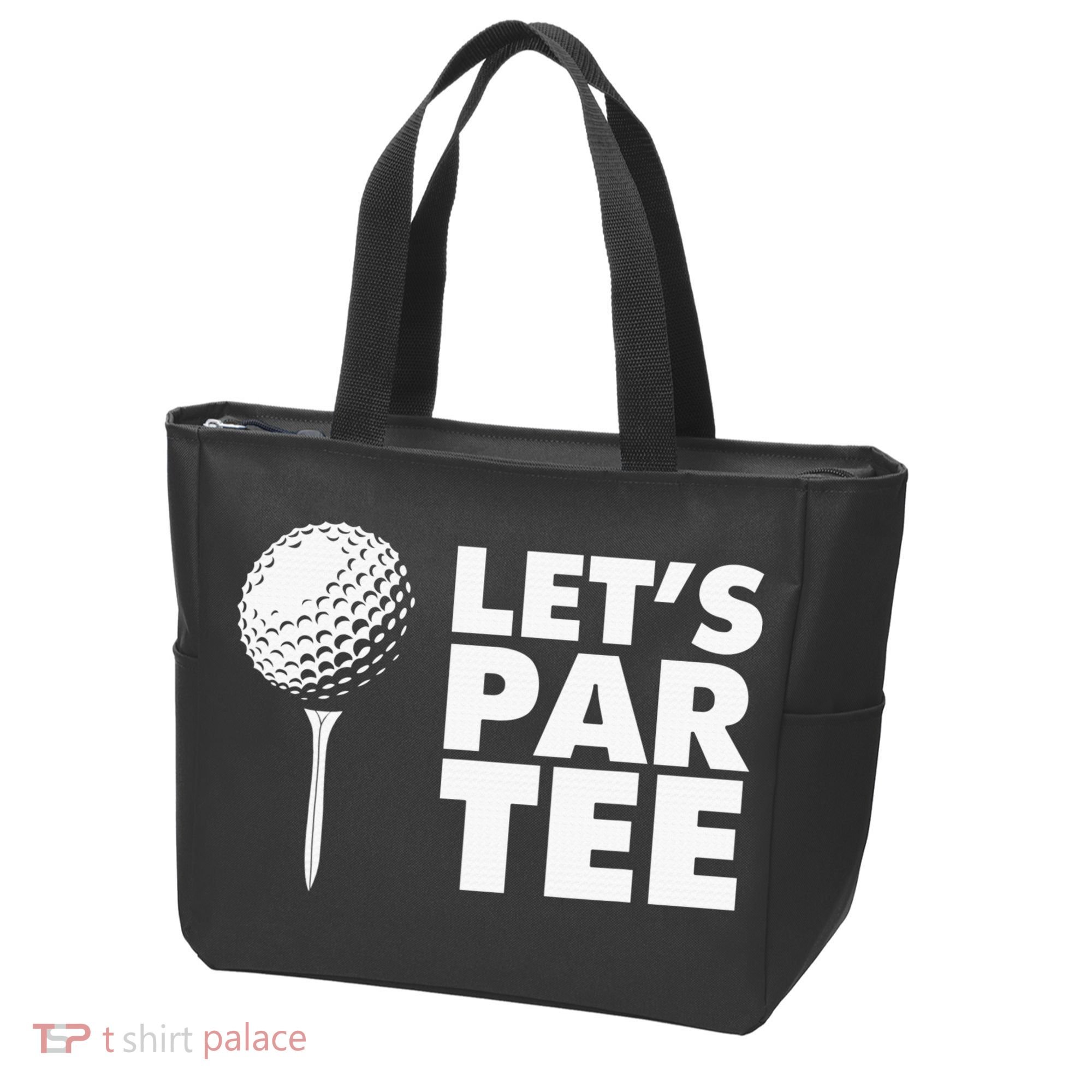 Lets Par Tee Funny Golf Lover Game Day Tote Bag