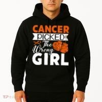 Leukemia Picked The Wrong Girl Hoodie thumb 2