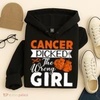 Leukemia Picked The Wrong Girl Hoodie thumb 4