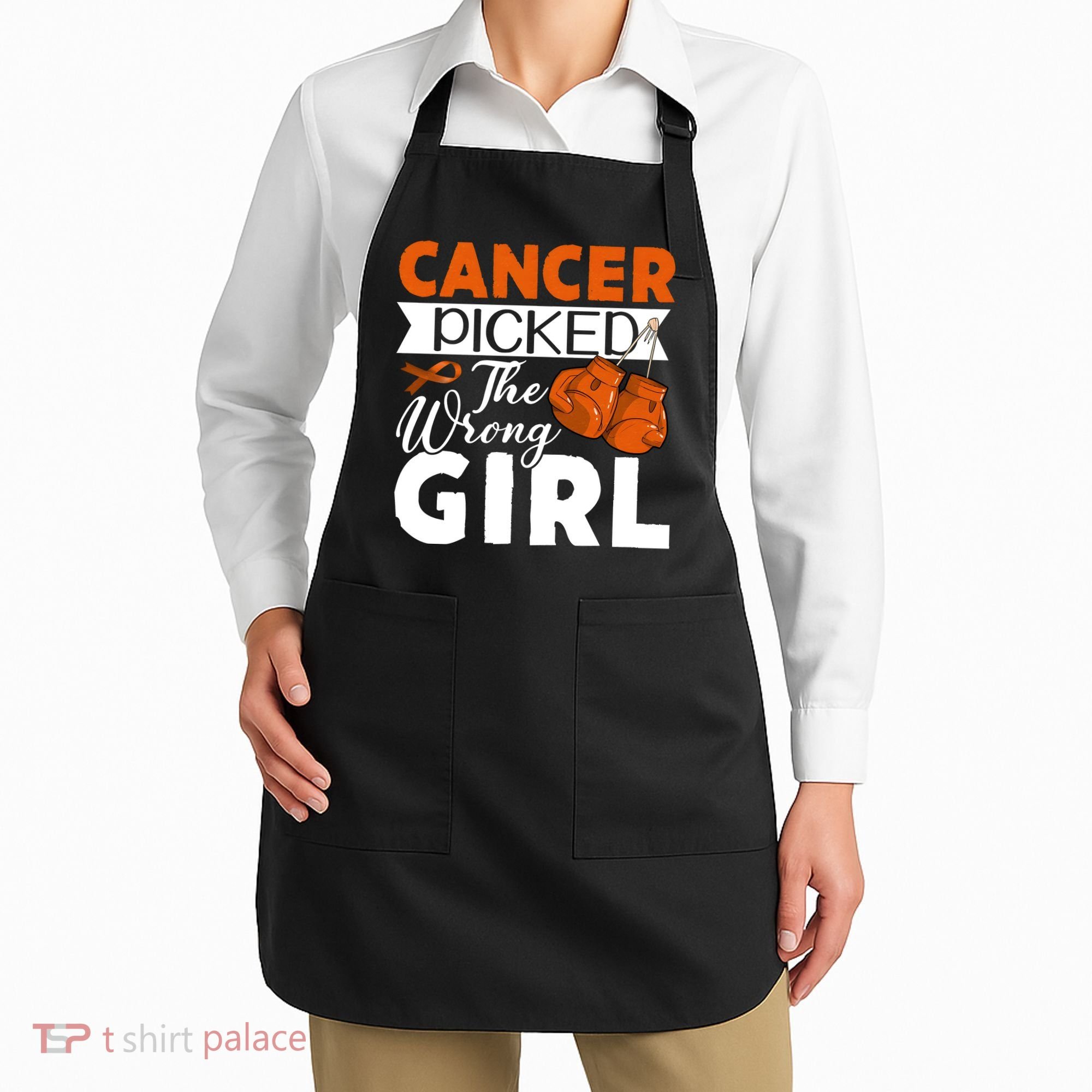 Leukemia Picked The Wrong Girl Apron