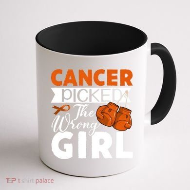 Leukemia Picked The Wrong Girl Coffee Mug back