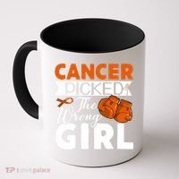 Leukemia Picked The Wrong Girl Coffee Mug thumb 0