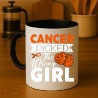 Leukemia Picked The Wrong Girl Coffee Mug thumb 4