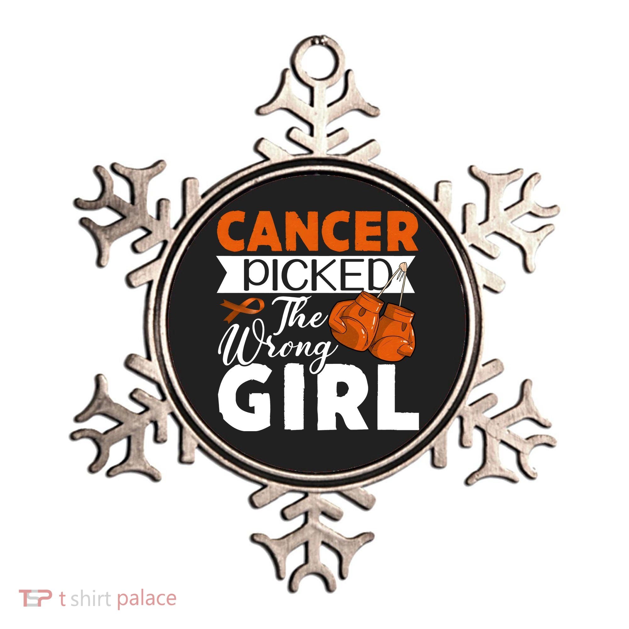 Leukemia Picked The Wrong Girl Ornament