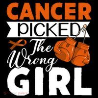 Leukemia Picked The Wrong Girl Ornament thumb 1