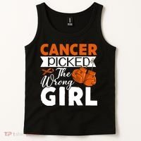 Leukemia Picked The Wrong Girl Tank Top thumb 2