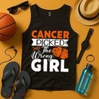 Leukemia Picked The Wrong Girl Tank Top thumb 4