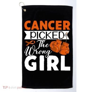 Leukemia Picked The Wrong Girl Golf Towel