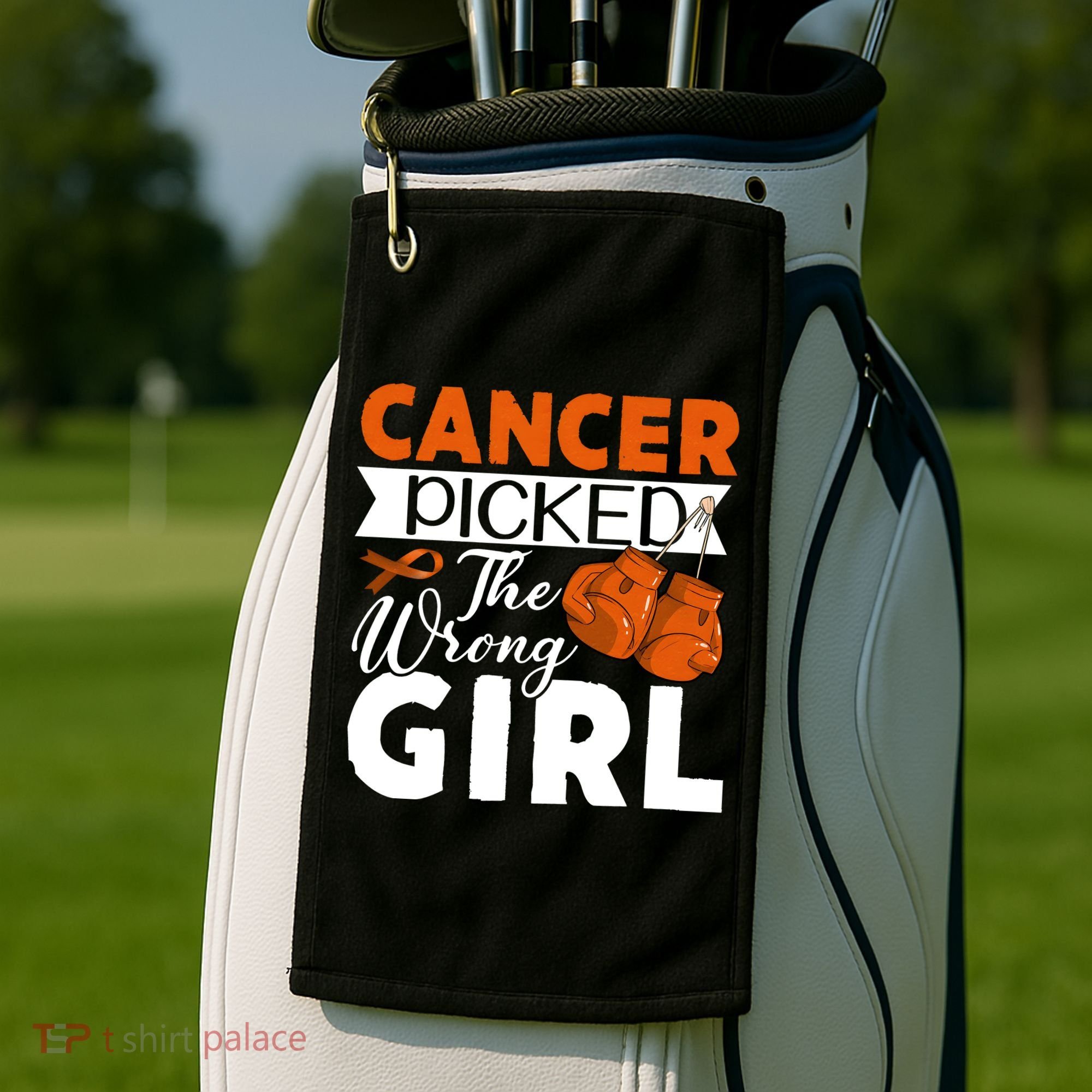 Leukemia Picked The Wrong Girl Golf Towel