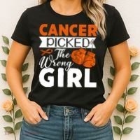 Leukemia Picked The Wrong Girl Women's T-Shirt thumb 2