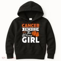 Leukemia Picked The Wrong Girl Kids Hoodie thumb 0