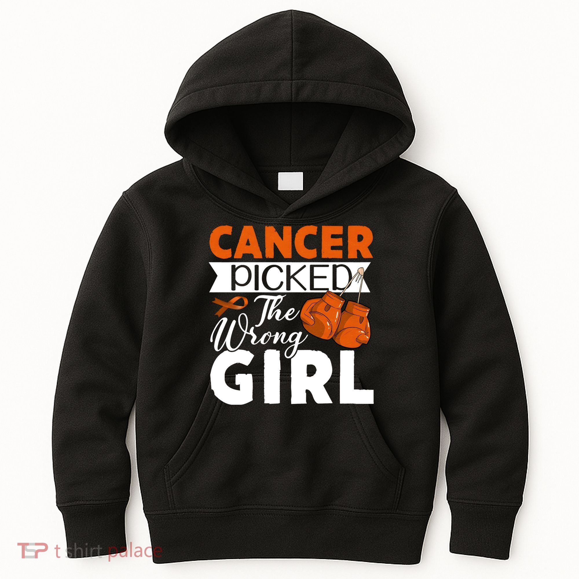 Leukemia Picked The Wrong Girl Kids Hoodie