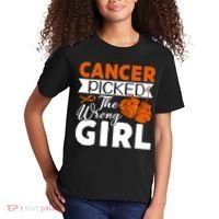 Leukemia Picked The Wrong Girl Kids T-Shirt thumb 2