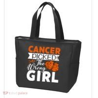 Leukemia Picked The Wrong Girl Tote Bag thumb 3