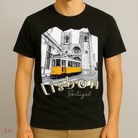 Lisbon Portugal Tram Portuguese Souvenirs Lisboa Lisbon City T-Shirt thumb 3