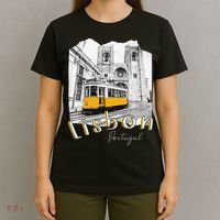 Lisbon Portugal Tram Portuguese Souvenirs Lisboa Lisbon City T-Shirt thumb 4