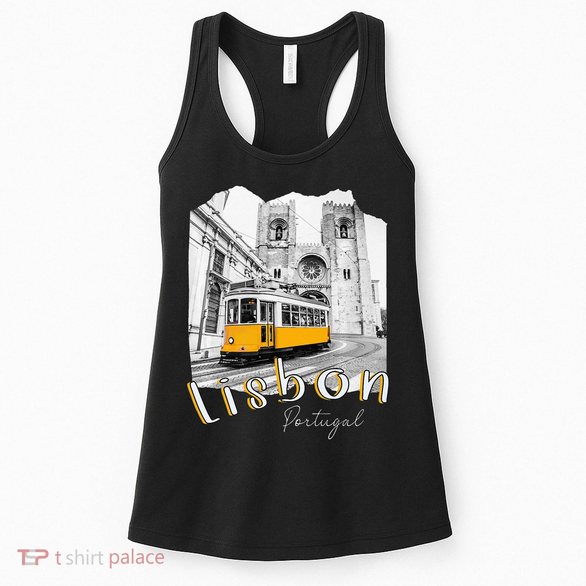 Lisbon Portugal Tram Portuguese Souvenirs Lisboa Lisbon City Women's Tank Top