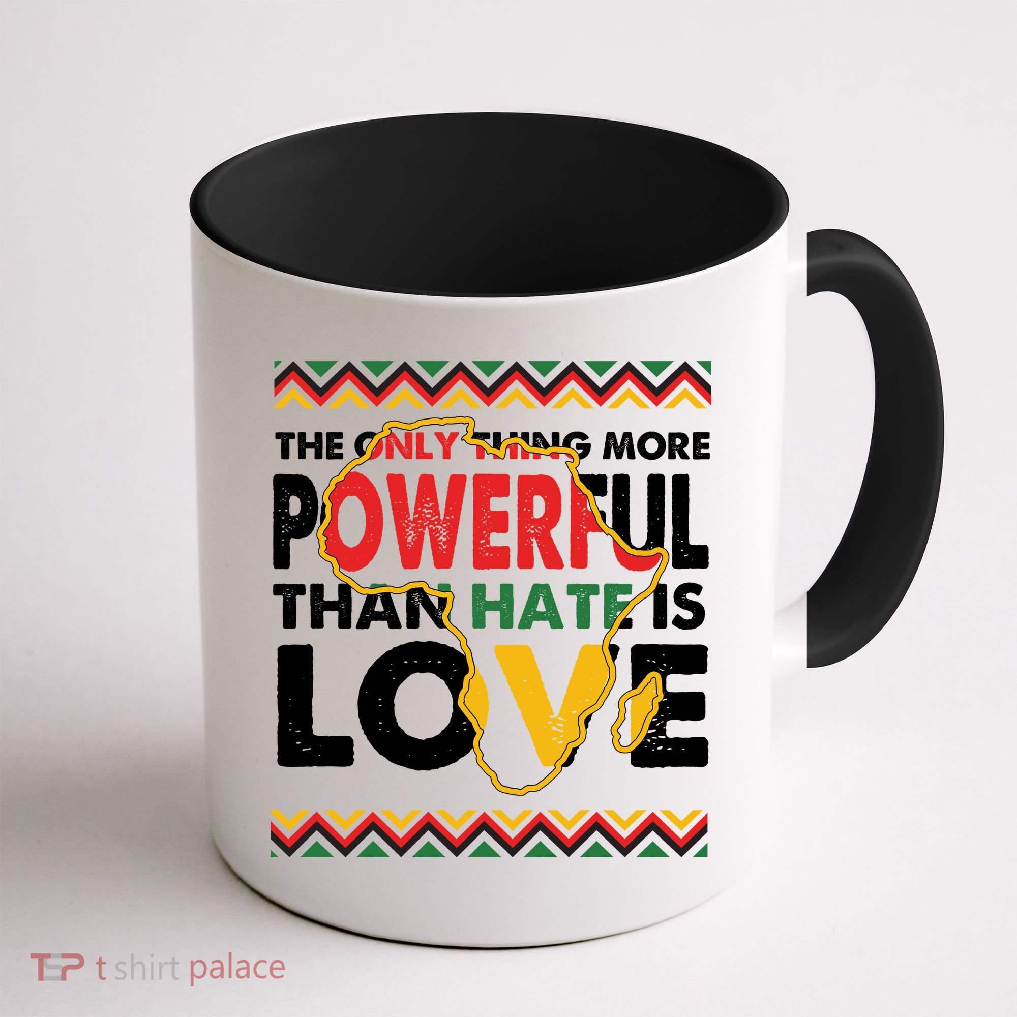 Love Powerful Than Hate Black History Month Coffee Mug