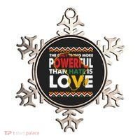 Love Powerful Than Hate Black History Month Ornament thumb 0