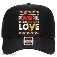 Love Powerful Than Hate Black History Month Hat thumb 0
