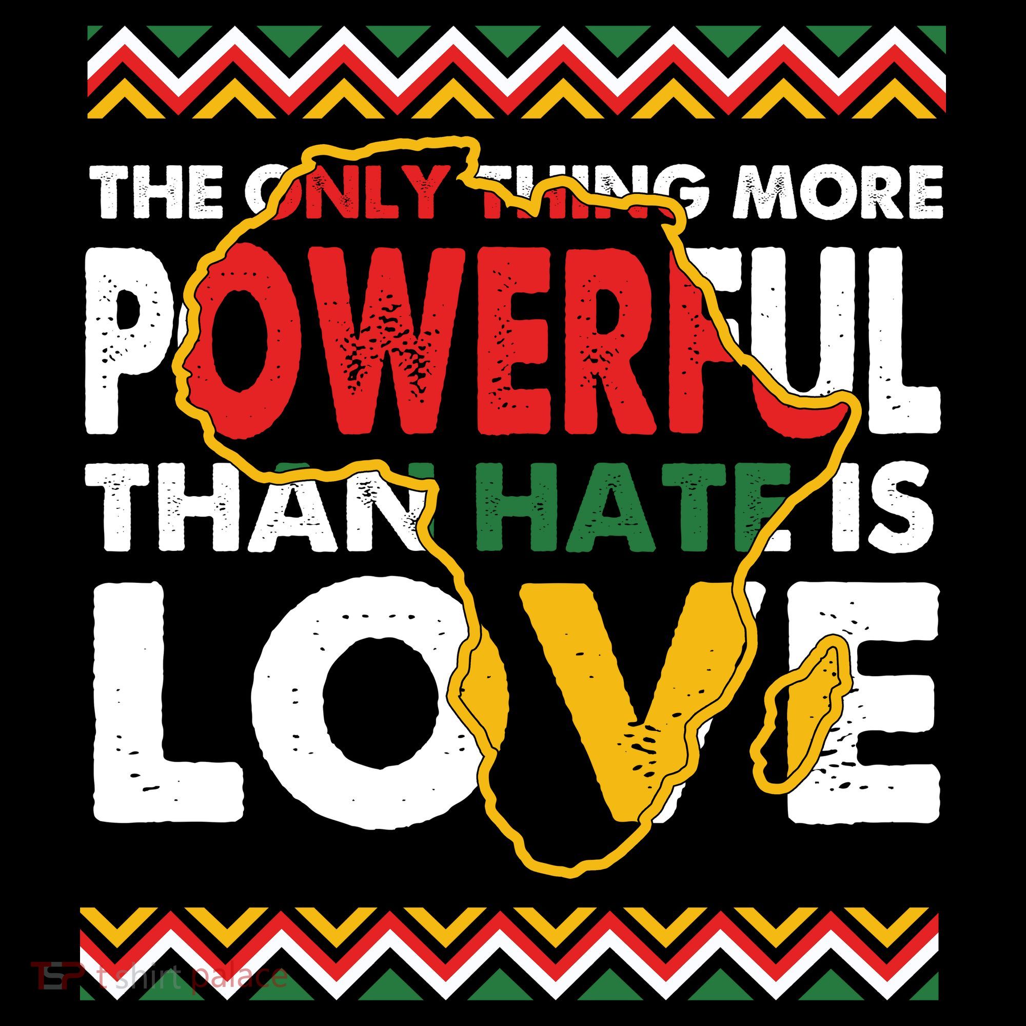Love Powerful Than Hate Black History Month Women's T-Shirt