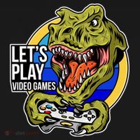 Lets Play Video Games T Rex Pajama Set thumb 2