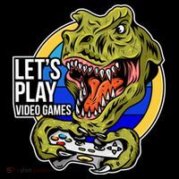 Lets Play Video Games T Rex Women's Hoodie thumb 2