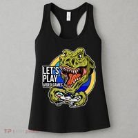 Lets Play Video Games T Rex Women's Tank Top thumb 3