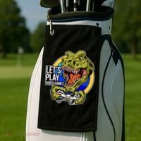 Lets Play Video Games T Rex Golf Towel thumb 2