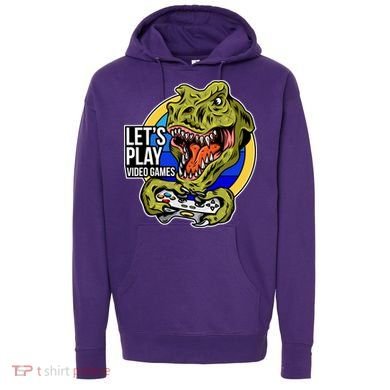 Lets Play Video Games T Rex Hoodie