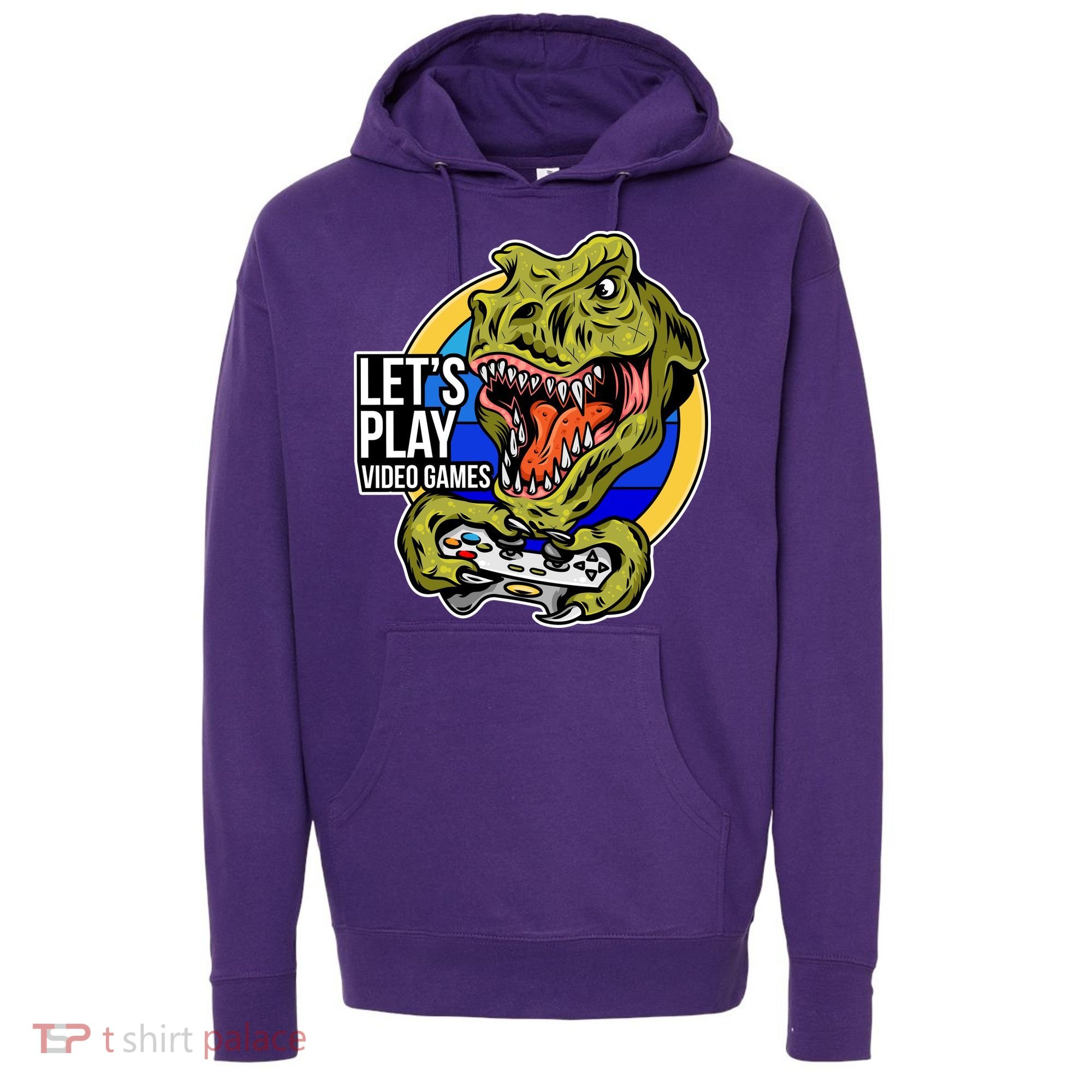 Lets Play Video Games T Rex Hoodie
