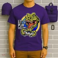 Lets Play Video Games T Rex T-Shirt thumb 6
